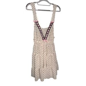 Enchanted polka dot baby doll ruffled lingerie slip dress coquette